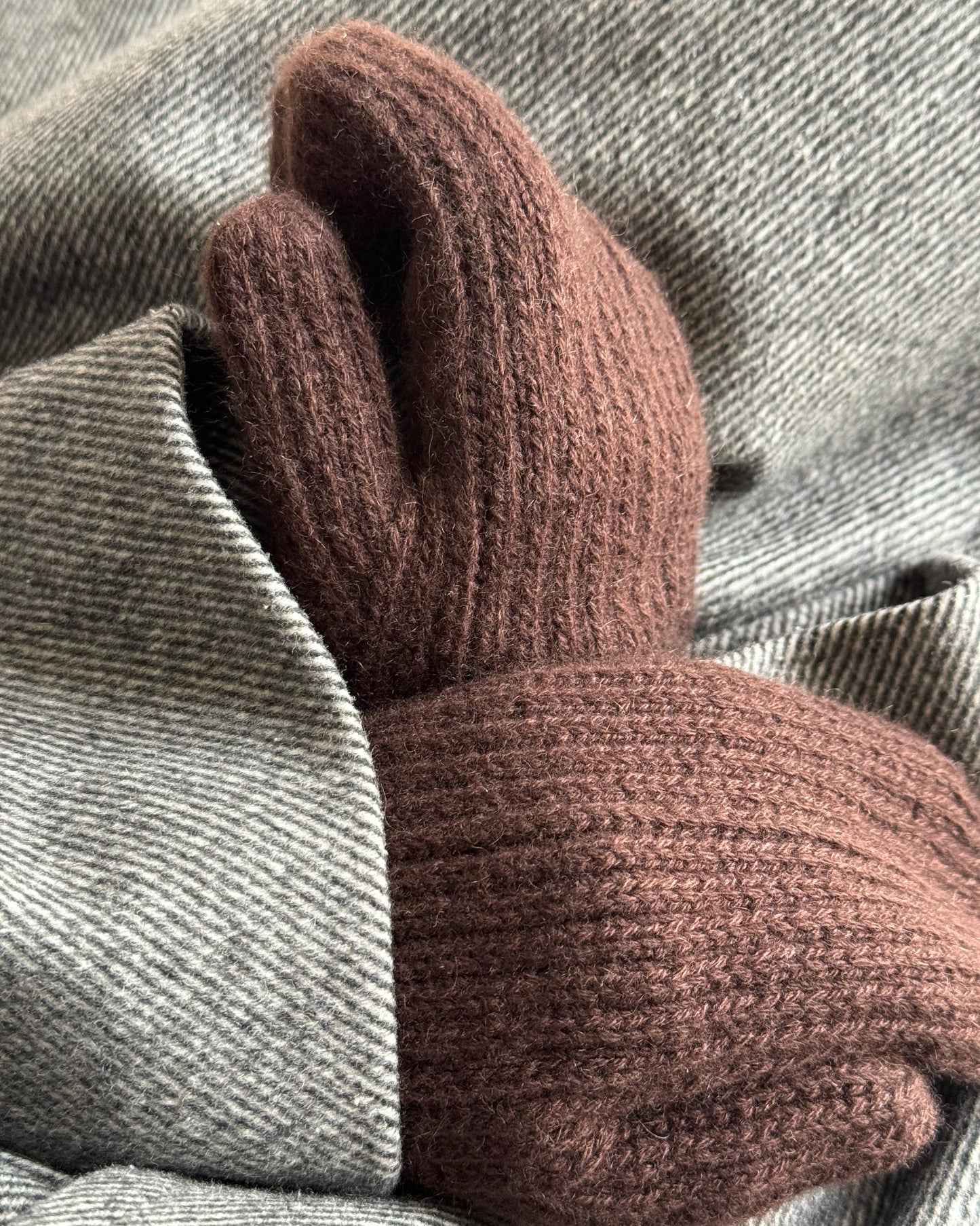 Knitted craft: Chantal Mittens with slip stitch elements