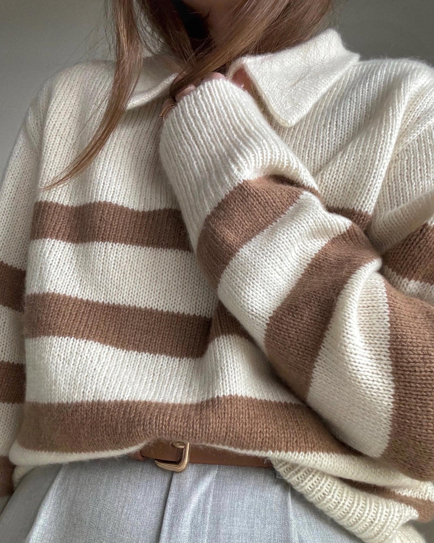 Strickdesign für Damen - Charlie-Pullover mit Streifen