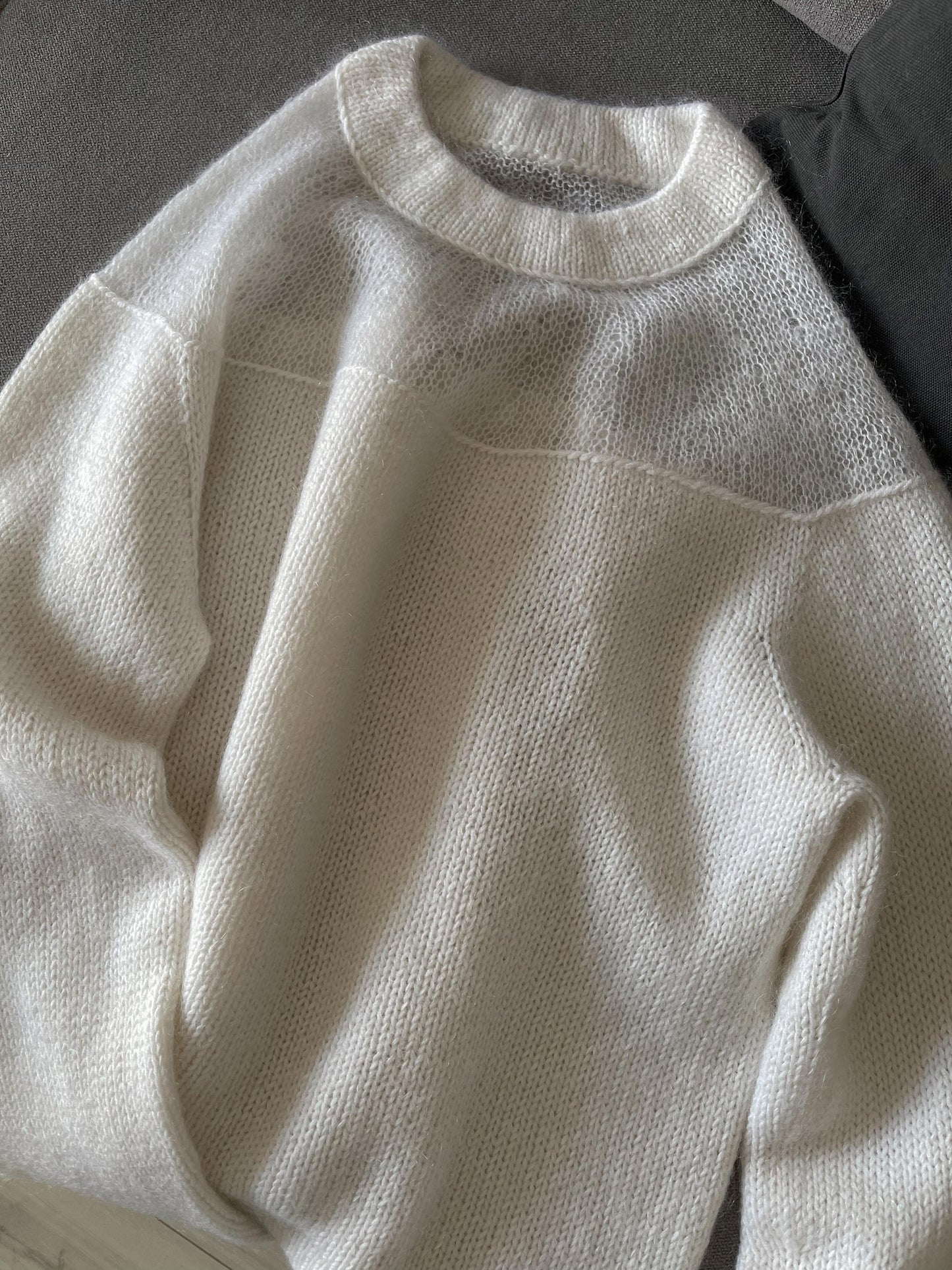 Shop knitting pdf pattern for Heaven Blouse, featuring German short rows and backward loop method