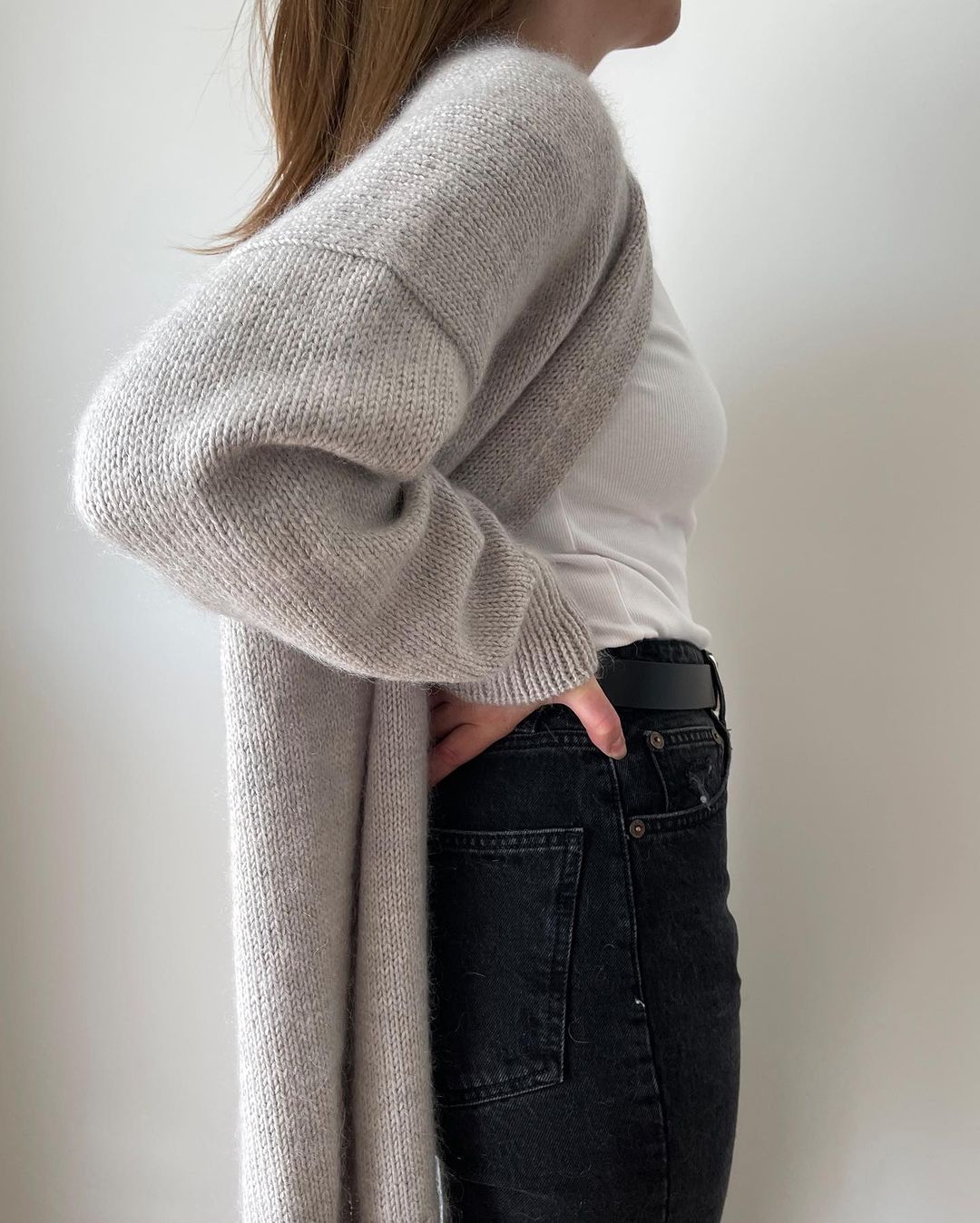 Shop Ralph Cardigan knitting pdf pattern, utilizing German short rows technique