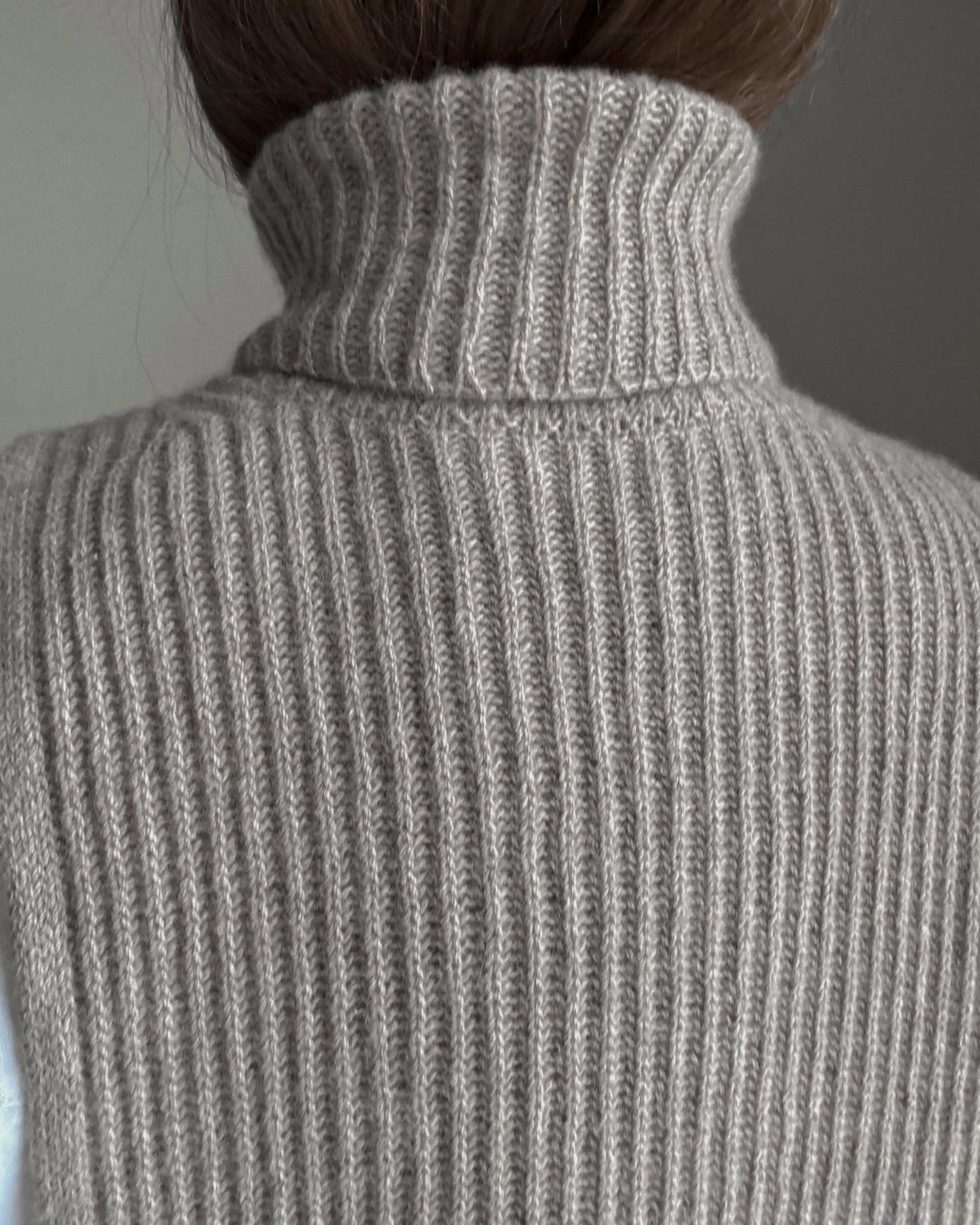 Knitted polo sweater design, Bobbi Neck Warmer pattern, elegant and warm.