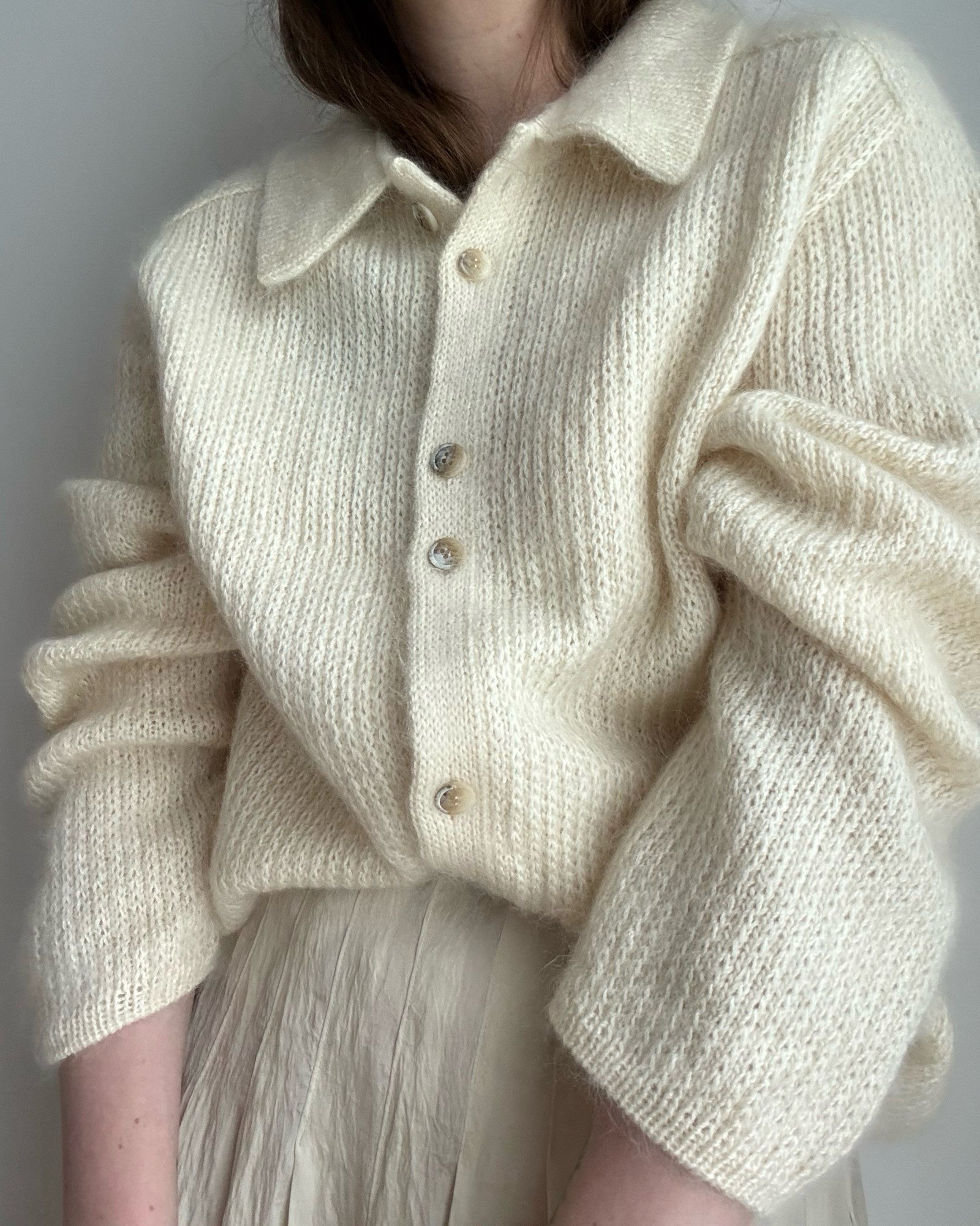 Chantal Collar Cardigan [EN] – Morecaknit Knitting Patterns Store