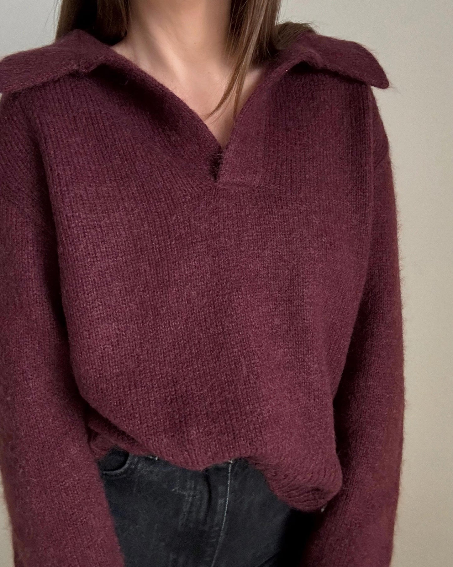 DIY polo sweater knitting pattern - stylish and modern look