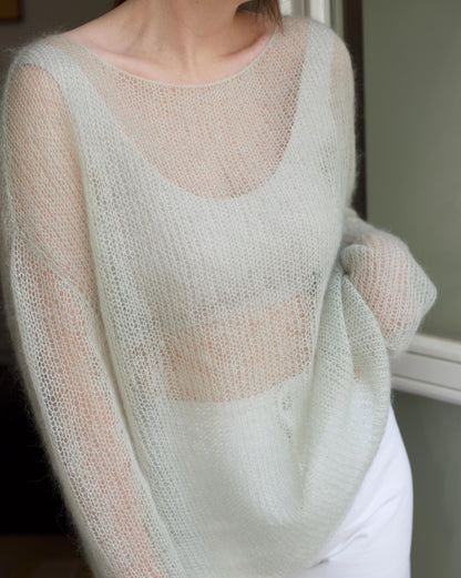 Buy Thin Jumper knitting pattern, crafted with thin yarn and large needles